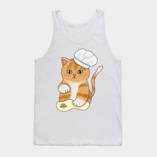 Cat making biscuits (fluffy orange cat) Tank Top